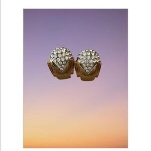 Art Deco style vintage screw back earrings m